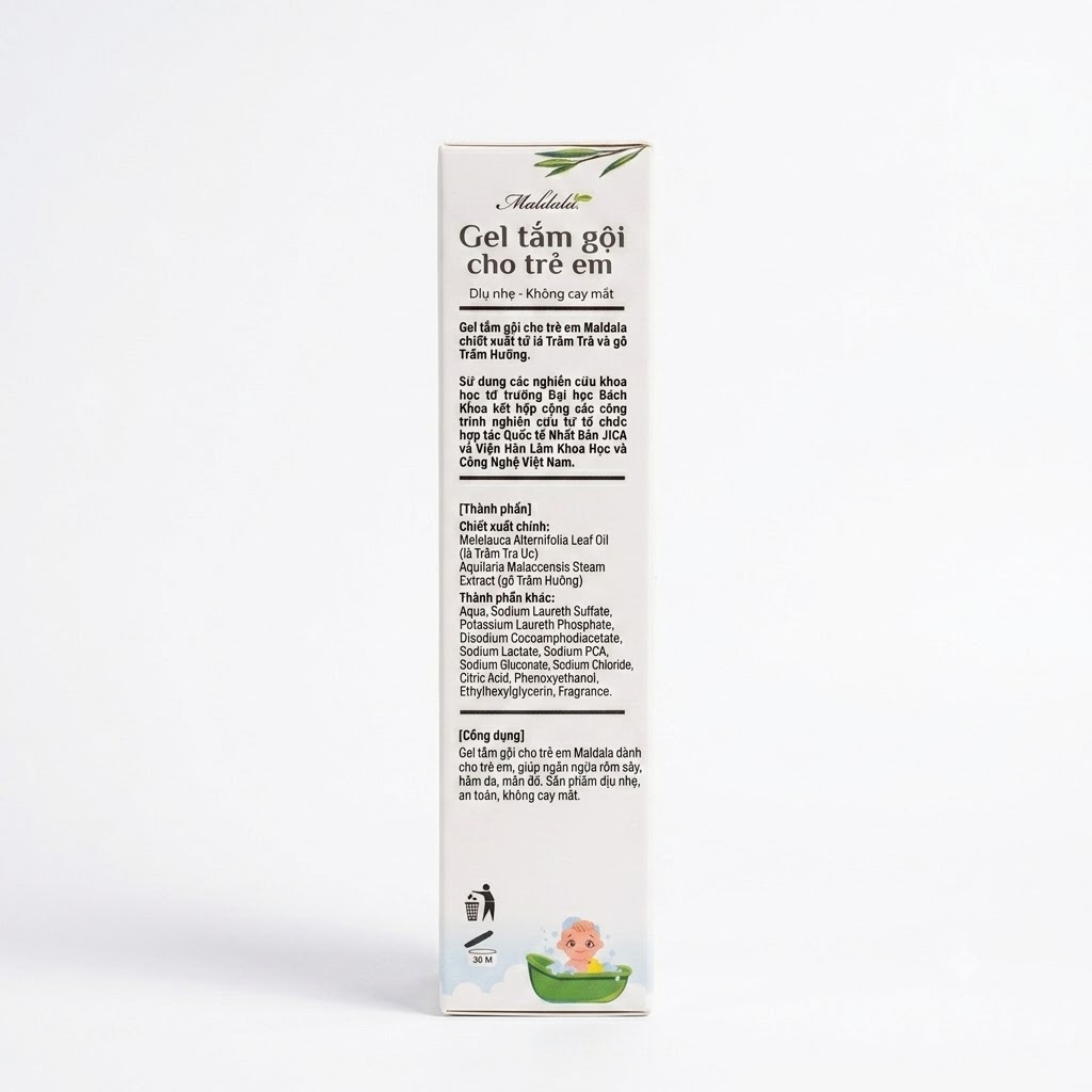 Gel tắm gội cho trẻ em Maldala — Giúp ngăn ngừa rôm sảy, hăm da, mẩn đỏ - ảnh 3