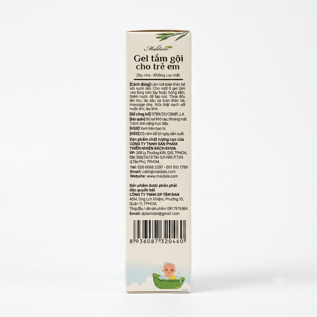 Gel tắm gội cho trẻ em Maldala — Giúp ngăn ngừa rôm sảy, hăm da, mẩn đỏ - ảnh 2