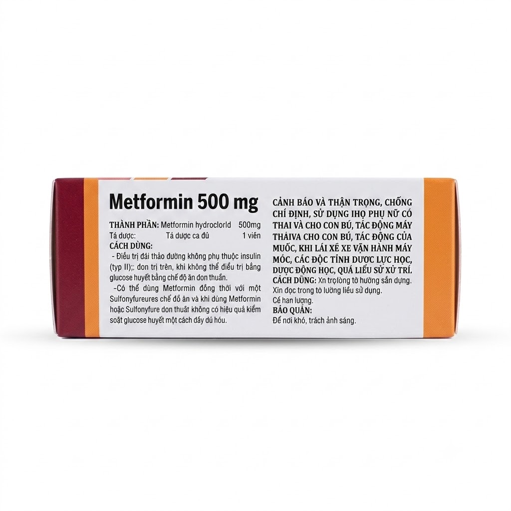METFORMIN 500mg - Điều trị bệnh đái tháo đường type 2 - ảnh 2