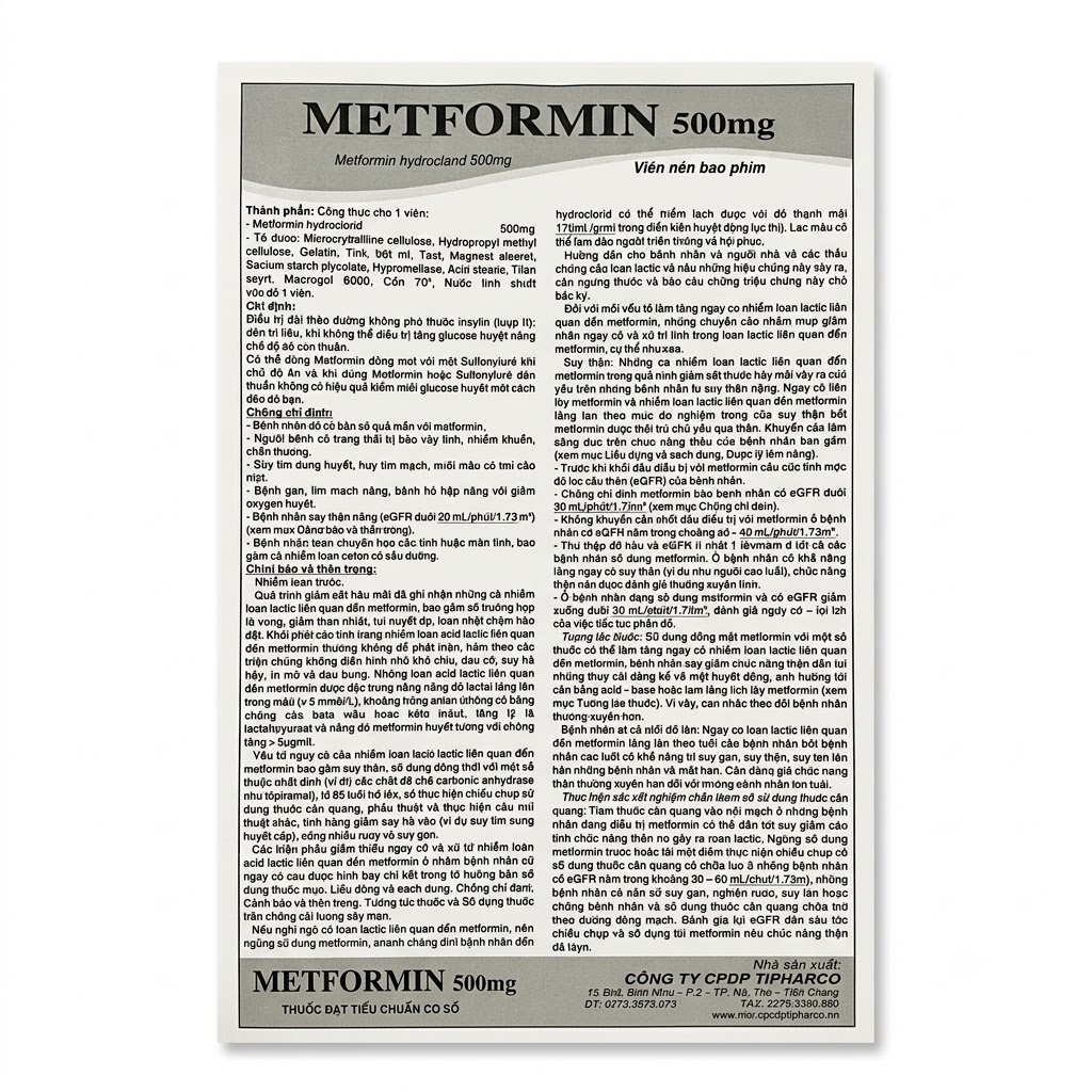 METFORMIN 500mg - Điều trị bệnh đái tháo đường type 2 - ảnh 8