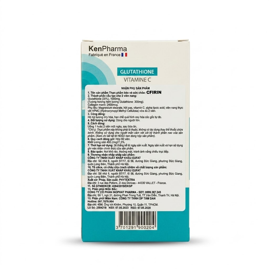 CFIRIN — Hỗ trợ làm sáng da, chống oxy hóa - ảnh 2