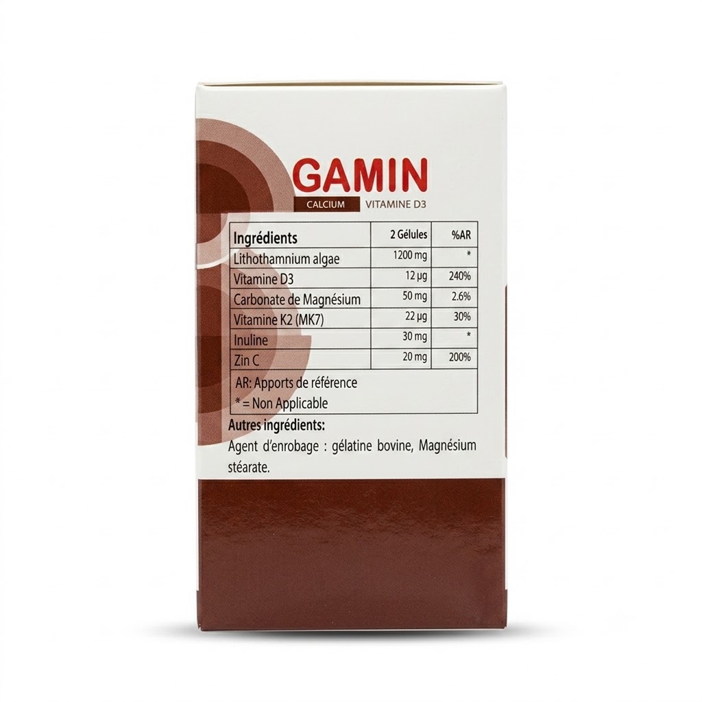 GAMIN — Bổ sung Canxi hữu cơ, D3, K2 giúp xương răng chắc khỏe - ảnh 3
