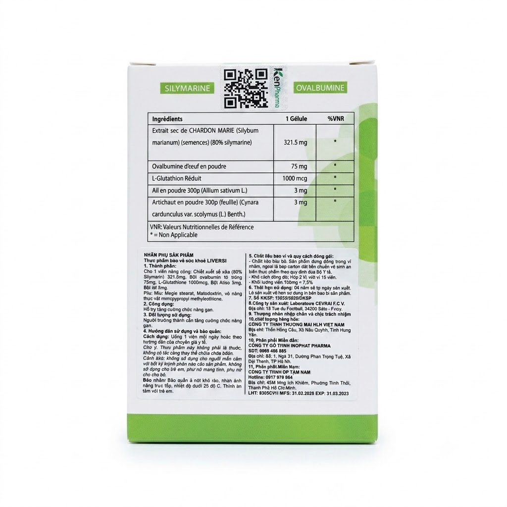 LIVERSI — Hỗ trợ tăng cường chức năng gan - ảnh 2