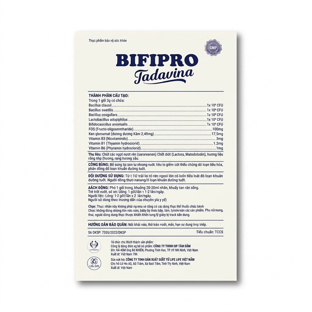 BIFIPRO TADAVINA — Bổ sung lợi khuẩn, hỗ trợ tiêu hóa - ảnh 4