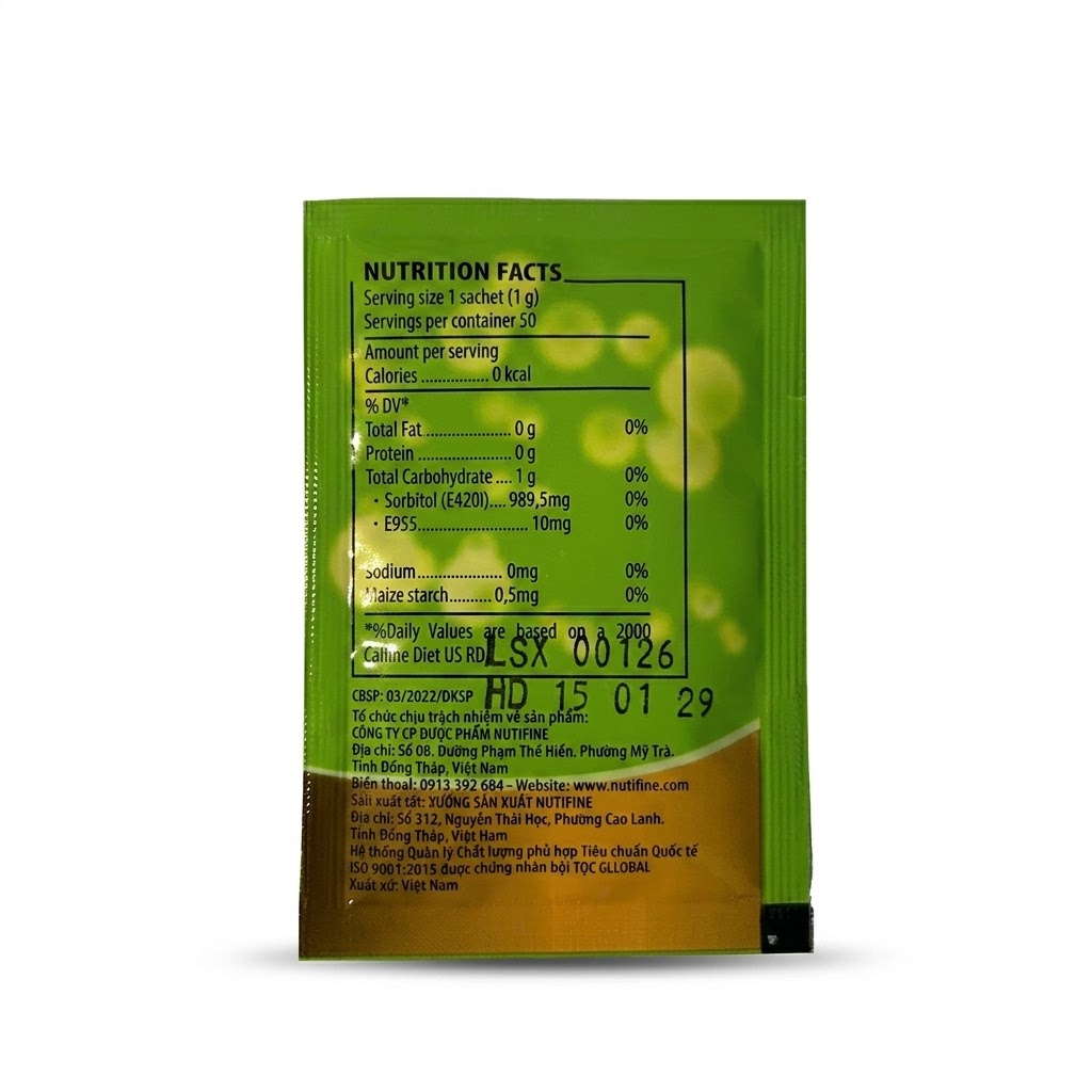 MAISUGAR LIGHT Hộp 50 gói x1g - Đường ăn kiêng - ảnh 5