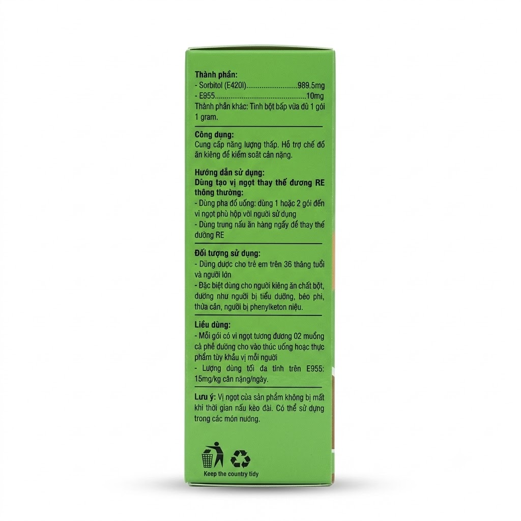 MAISUGAR LIGHT Hộp 50 gói x1g - Đường ăn kiêng - ảnh 3
