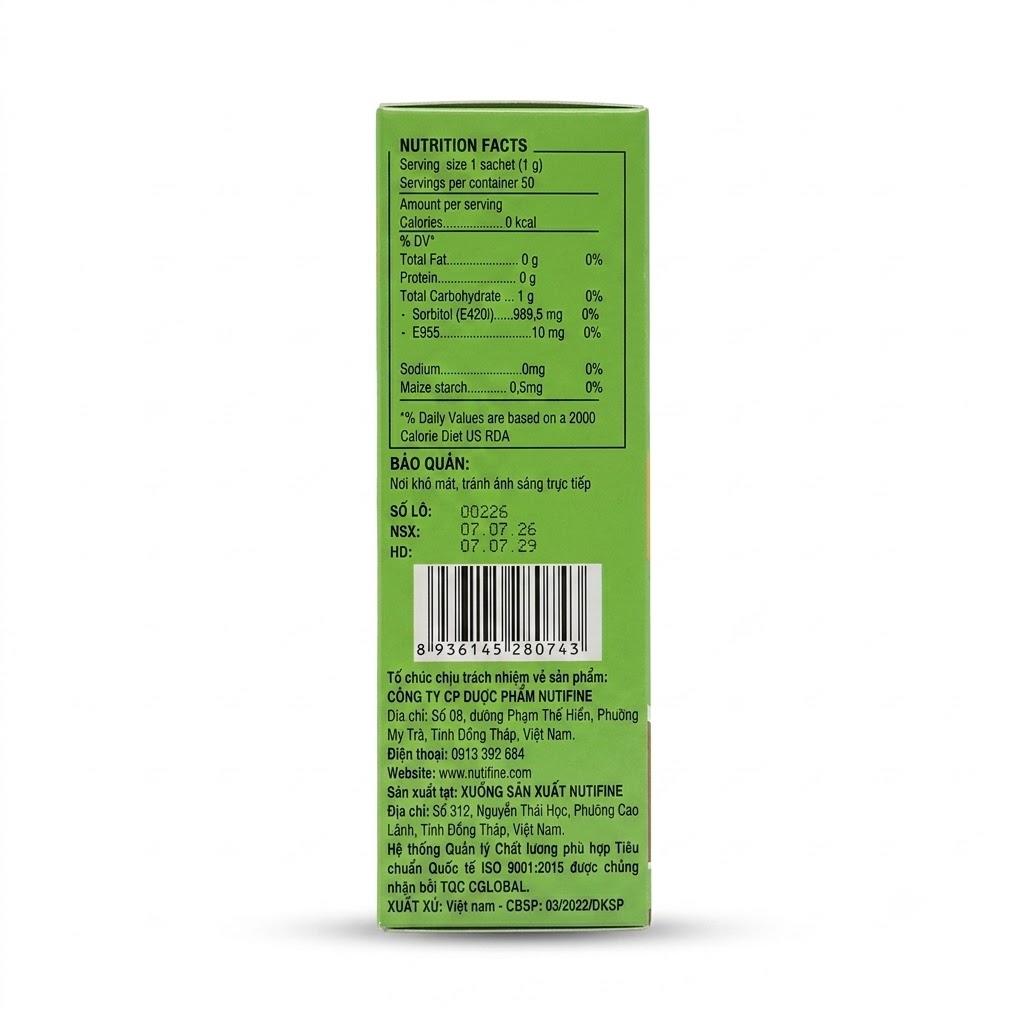 MAISUGAR LIGHT Hộp 50 gói x1g - Đường ăn kiêng - ảnh 2