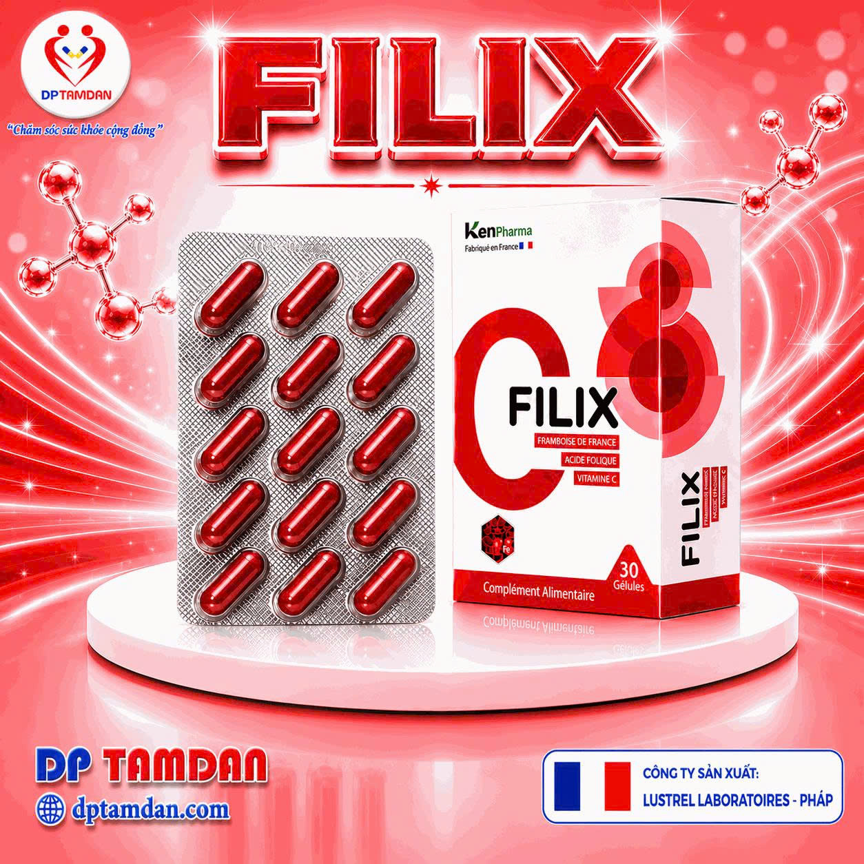 FILIX — Bổ sung sắt hữu cơ, acid Folic