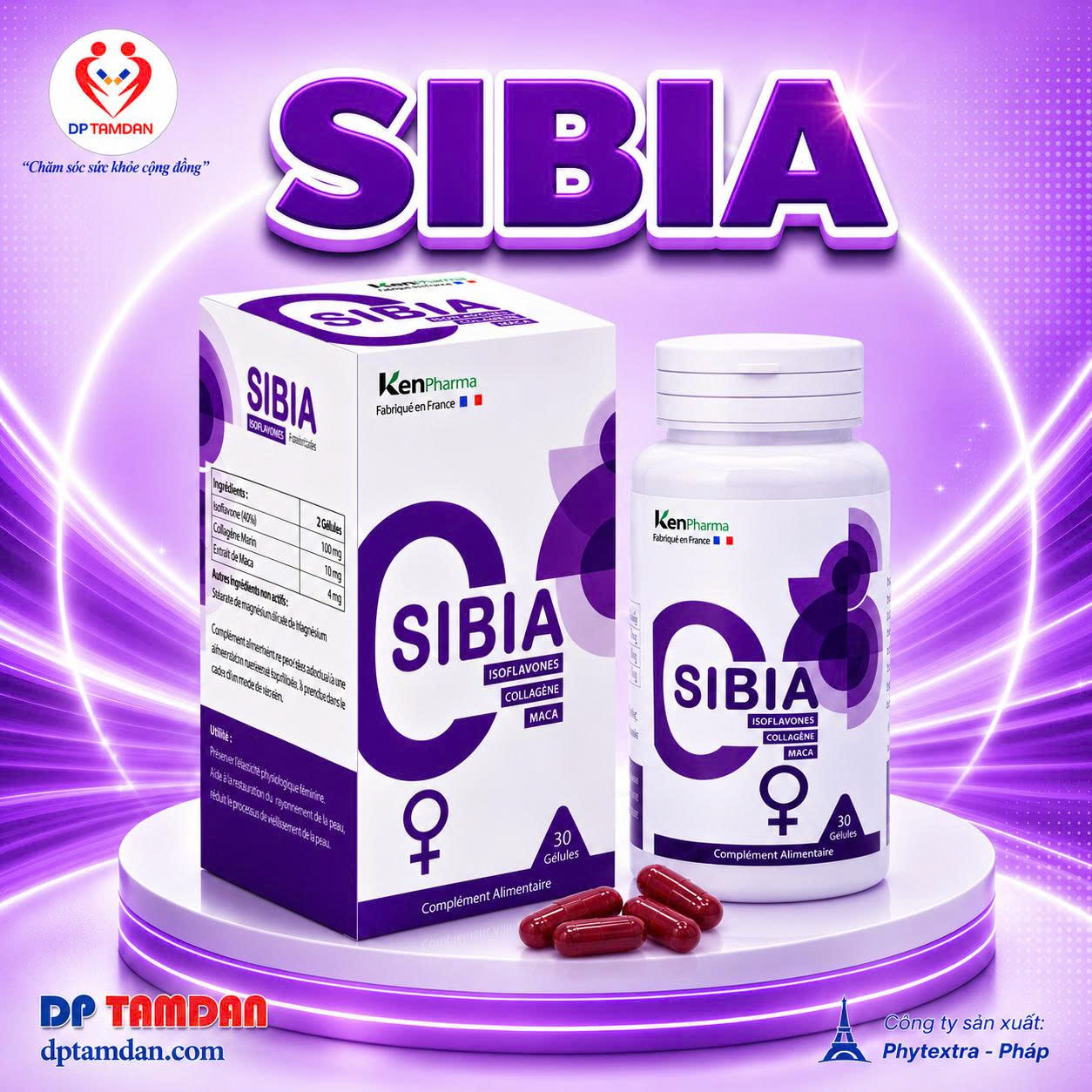 SIBIA — Cân bằng nội tiết, giảm triệu chứng tiền mãn kinh, mãn kinh