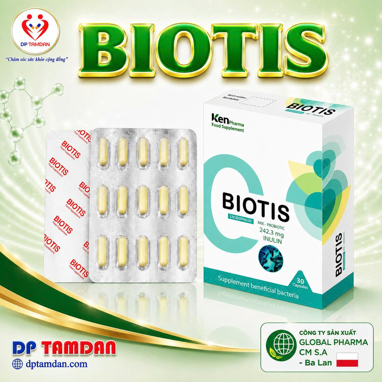 BIOTIS — Bổ sung lợi khuẩn, Hỗ trợ giảm rối loạn tiêu hóa