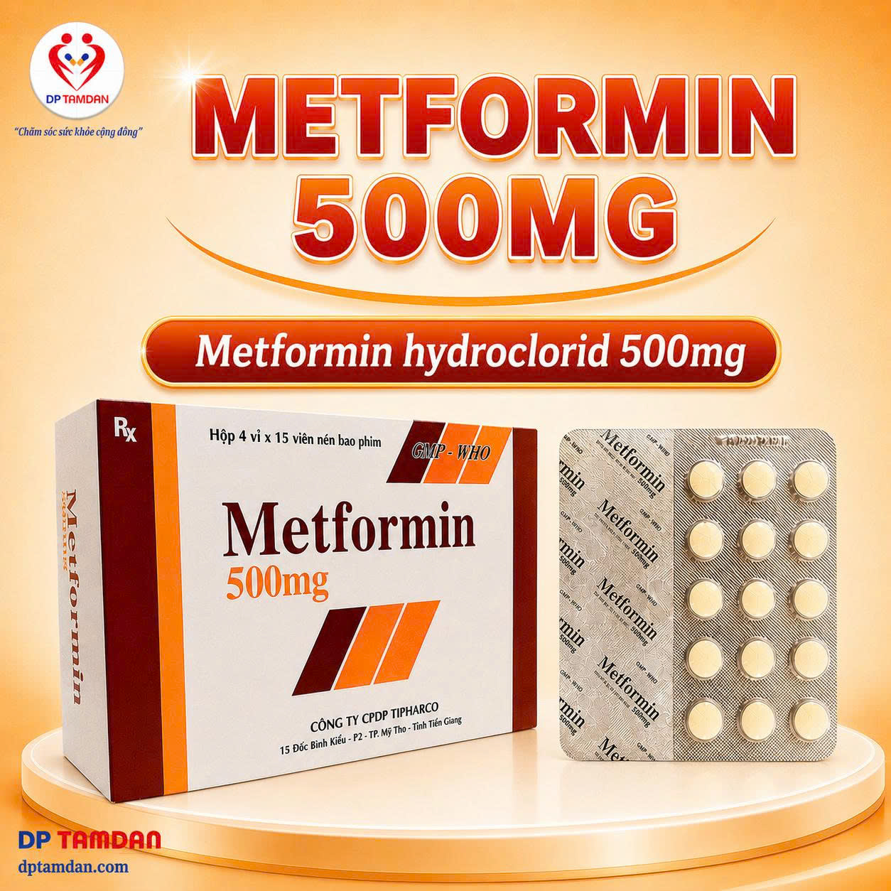 METFORMIN 500mg - Điều trị bệnh đái tháo đường type 2