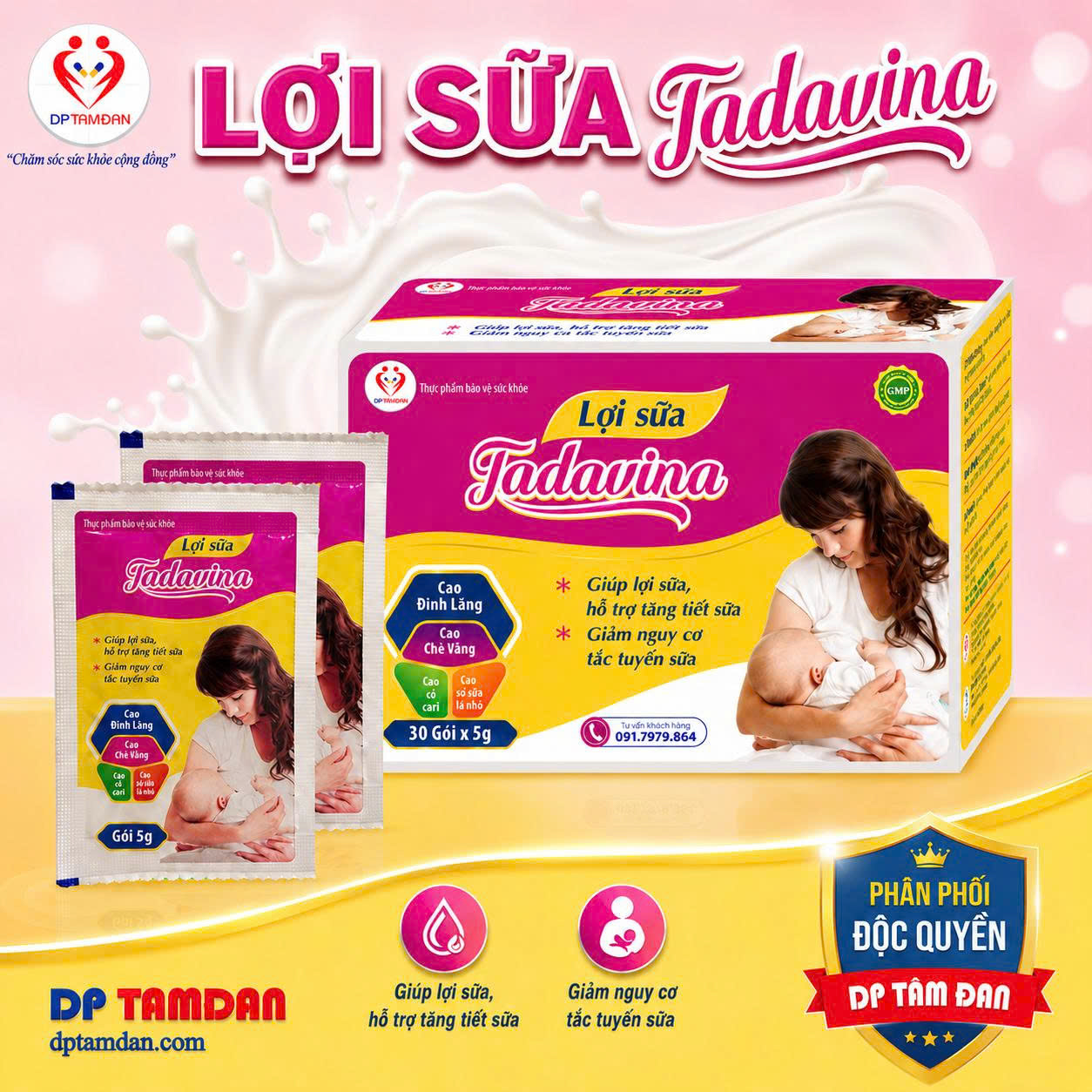LỢI SỮA TADAVINA — Giúp lợi sữa, giảm nguy cơ tắc tuyến sữa