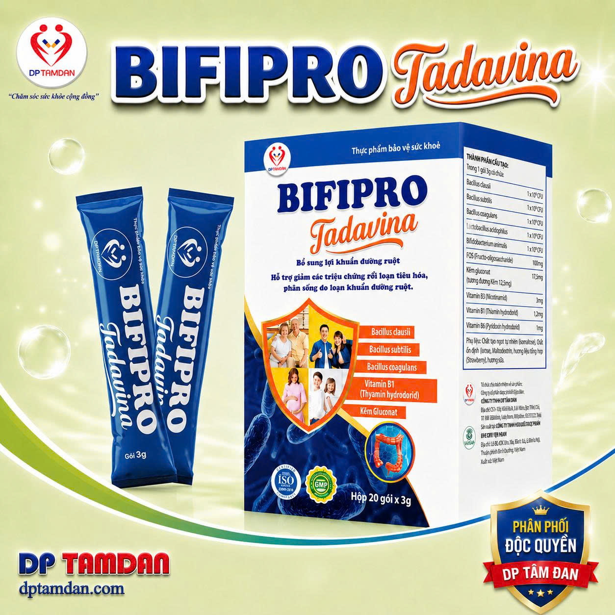 BIFIPRO TADAVINA — Bổ sung lợi khuẩn, hỗ trợ tiêu hóa