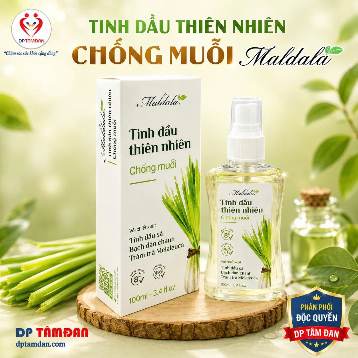 Tinh dầu chống muỗi Maldala — Chống muỗi, diệt khuẩn, thanh lọc không khí