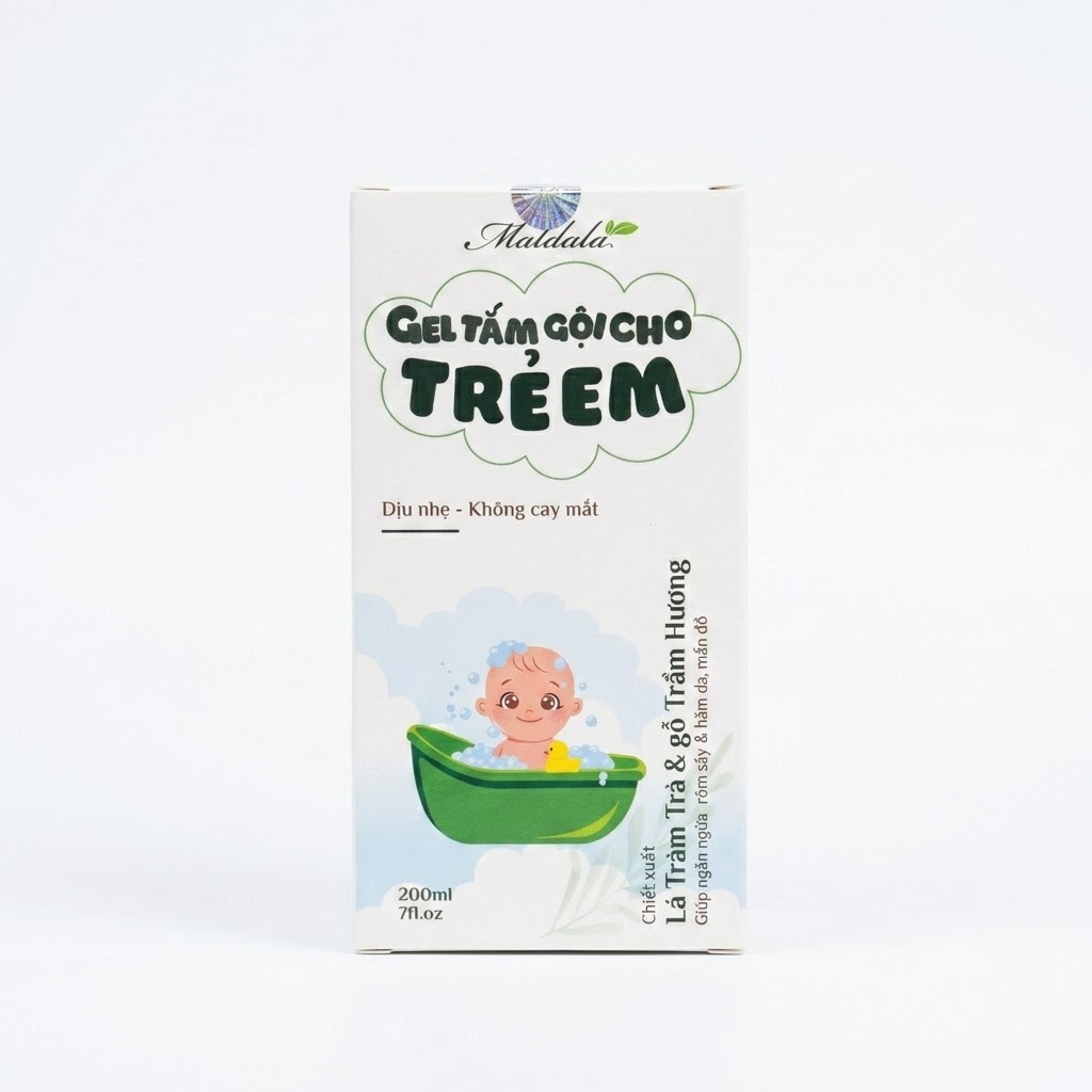 Gel tắm gội cho trẻ em Maldala — Giúp ngăn ngừa rôm sảy, hăm da, mẩn đỏ - ảnh 6