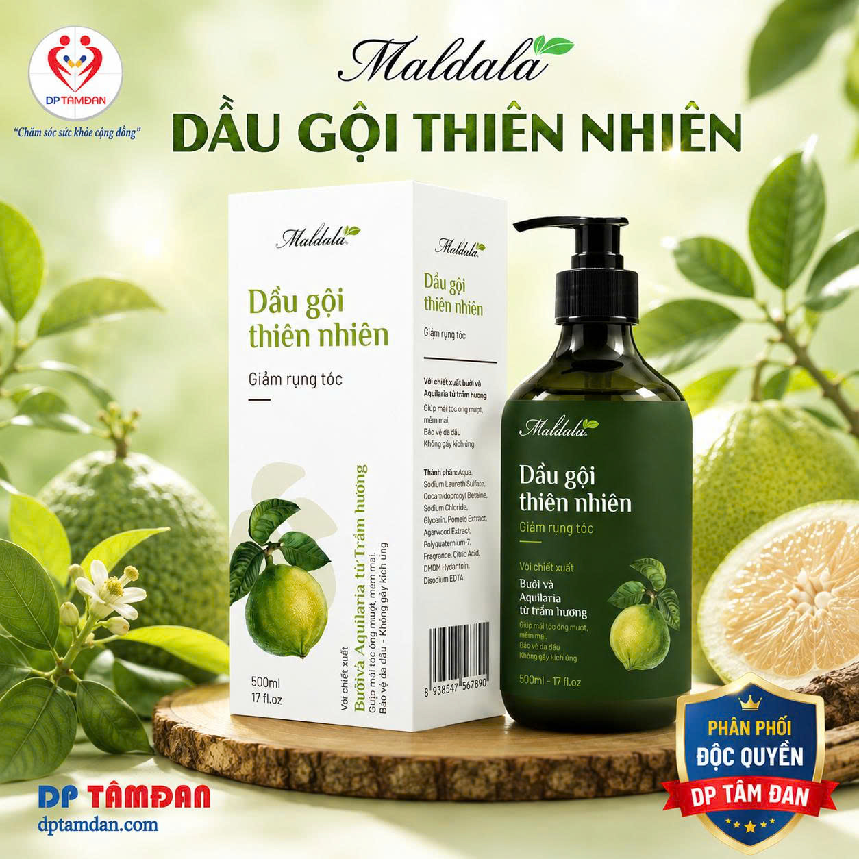 Dầu gội thiên thiên Maldala — Giúp tóc mềm mượt, giảm gãy rụng