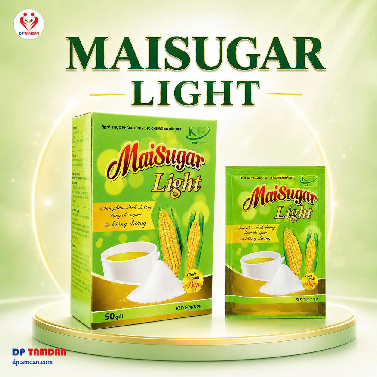 MAISUGAR LIGHT Hộp 50 gói x1g - Đường ăn kiêng