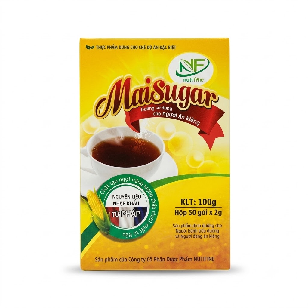 MAISUGAR Hộp 50 gói x 2g - Đường ăn kiêng - ảnh 6