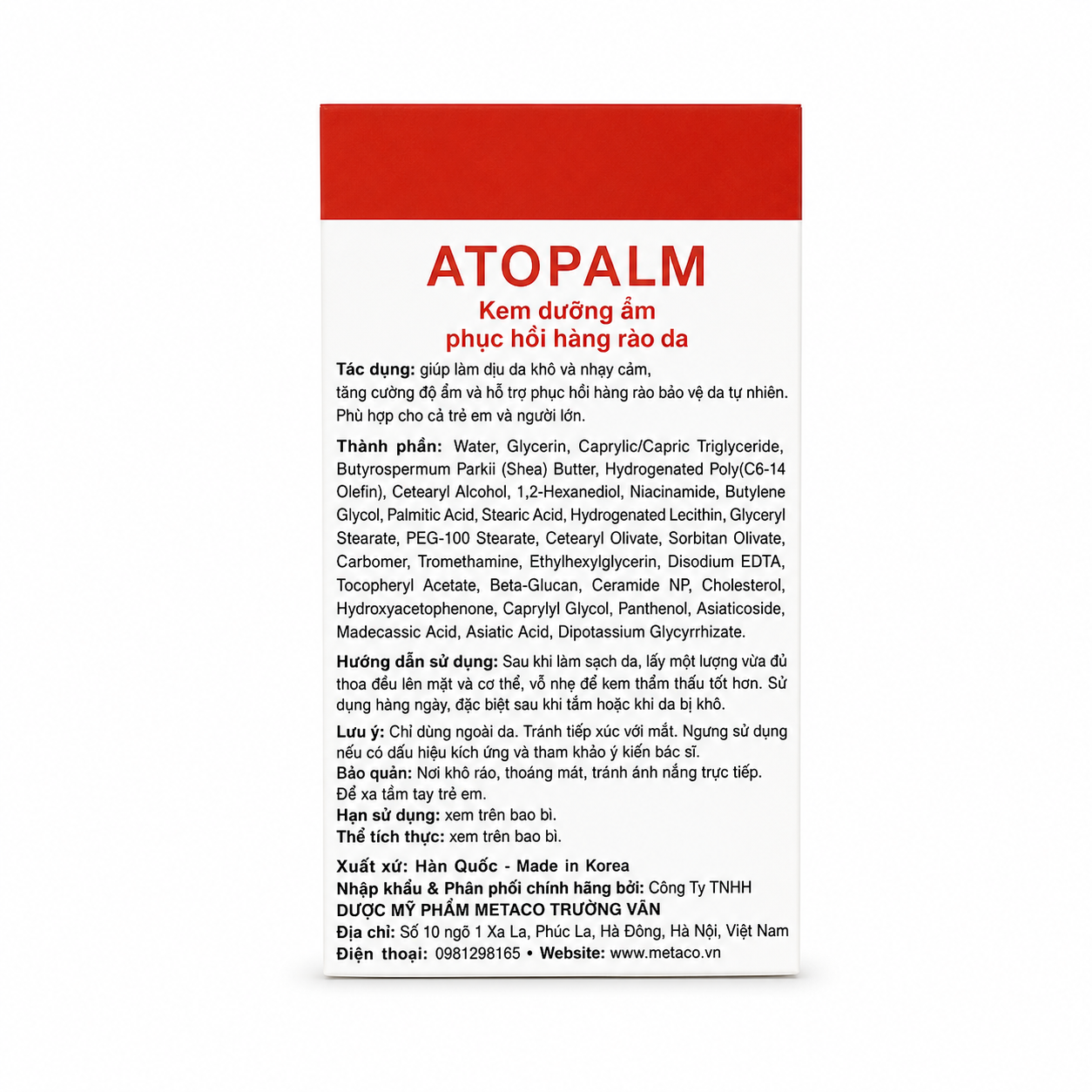 ATOPALM 100ml — Kem dưỡng ẩm cho da khô, da nhạy cảm - ảnh 8