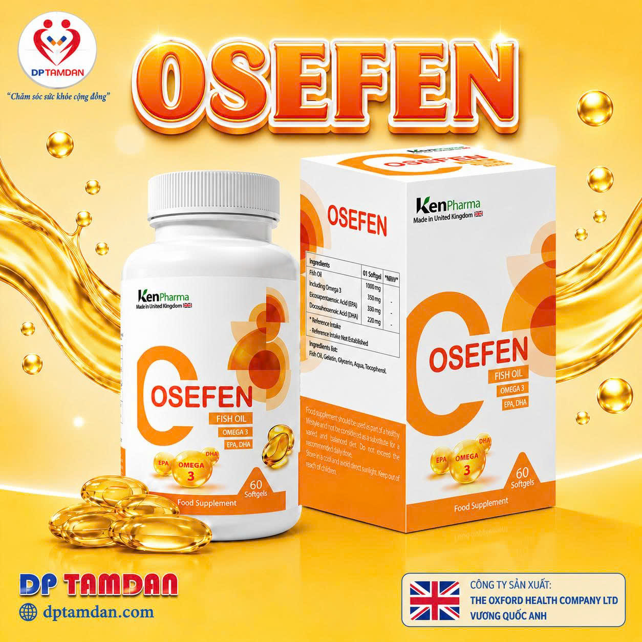 OSEFEN — Bổ sung Omega 3 tốt cho não bộ, thị lực