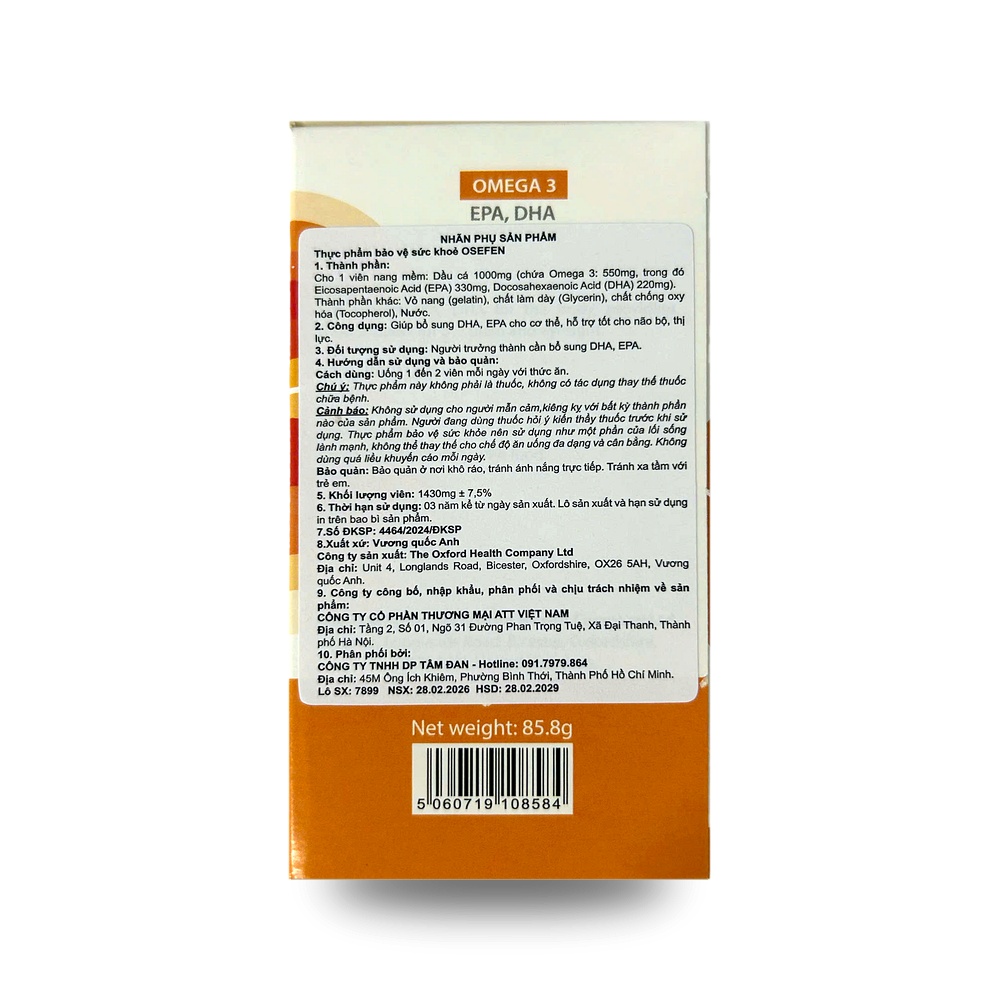 OSEFEN — Bổ sung Omega 3 tốt cho não bộ, thị lực - ảnh 6