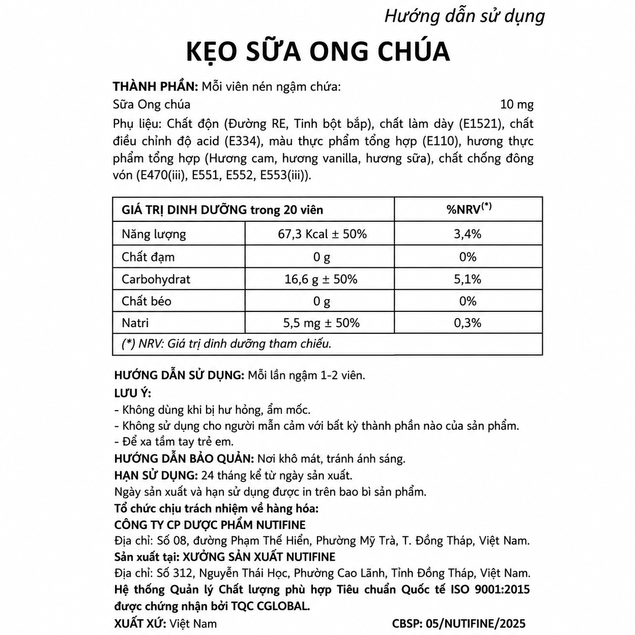 Kẹo sữa ong chúa Bigbee - ảnh 5