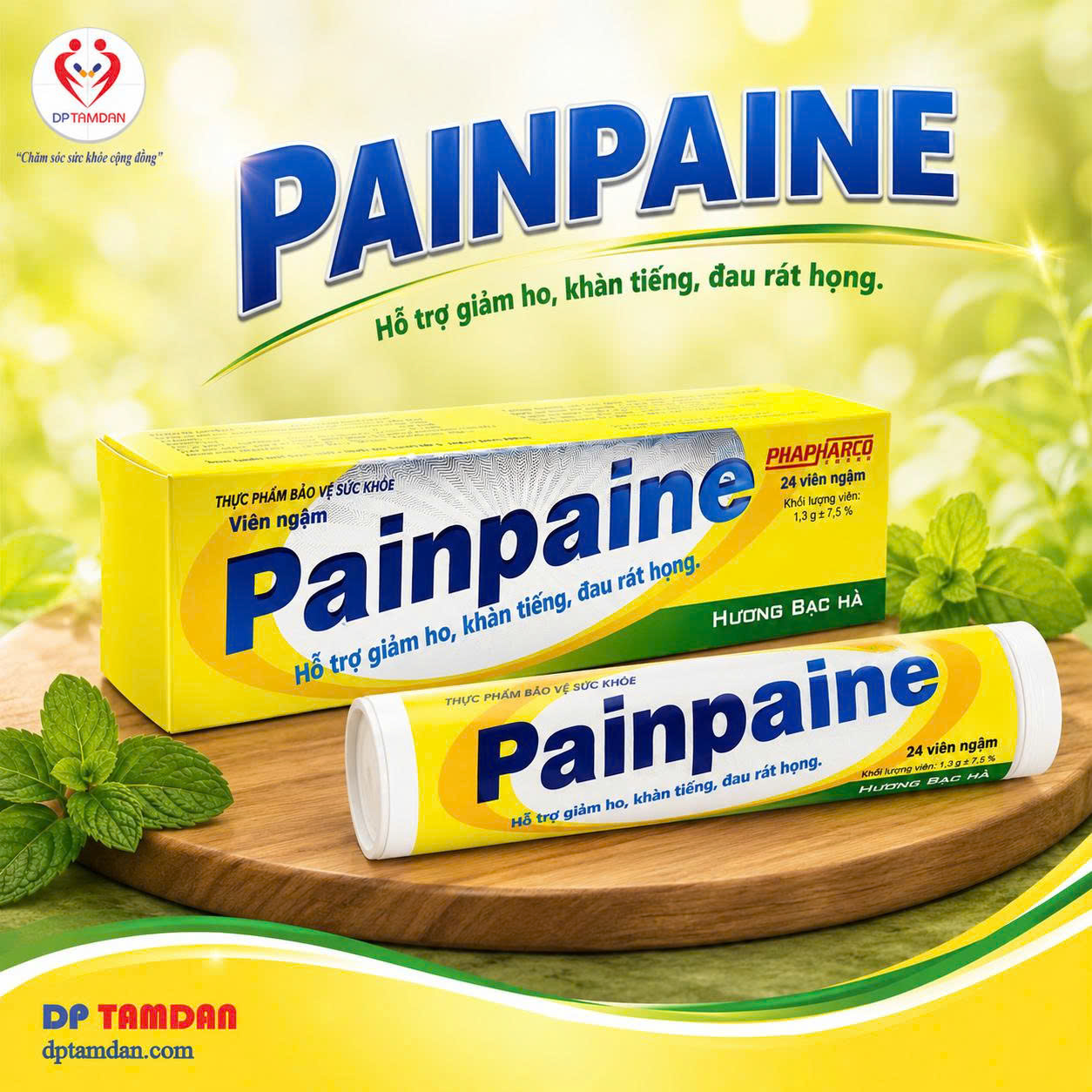 PAINPAINE — Hỗ trợ giảm ho, khan tiếng, đau rát họng