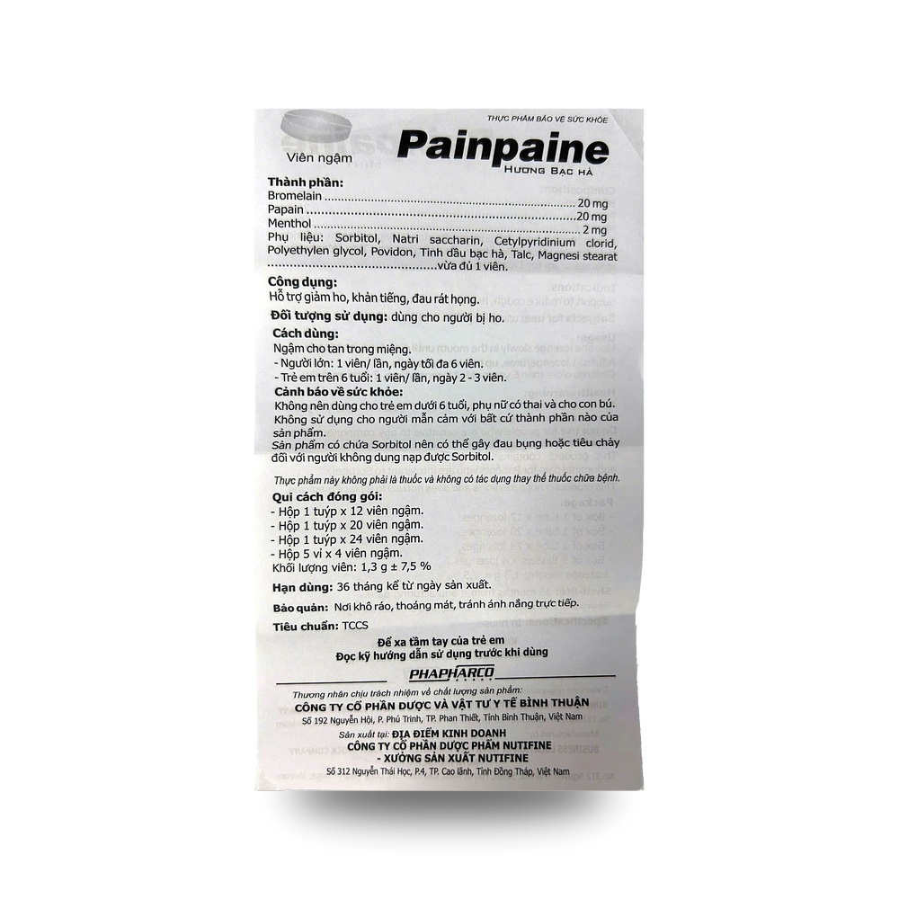 PAINPAINE — Hỗ trợ giảm ho, khan tiếng, đau rát họng - ảnh 5