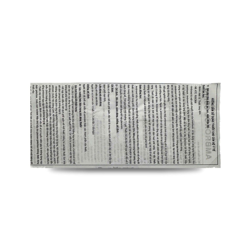 AMBROXOL 30mg — Tiêu nhầy, long đờm - ảnh 8