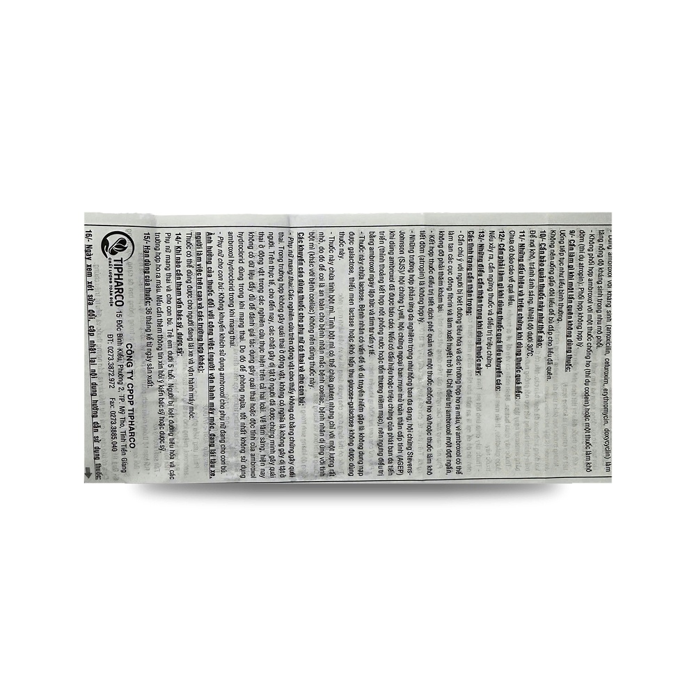 AMBROXOL 30mg — Tiêu nhầy, long đờm - ảnh 7