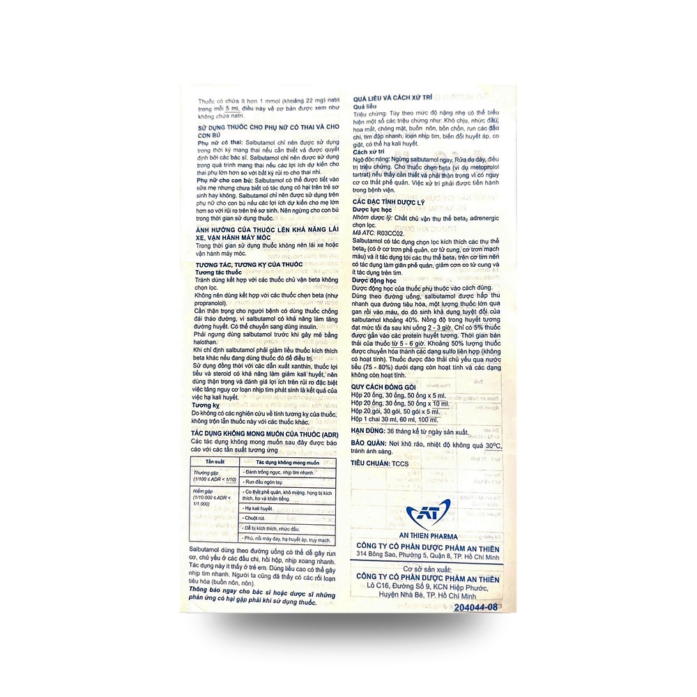 ATISALBU 5ml - Điều trị hen, giảm co thắt phế quản - ảnh 6