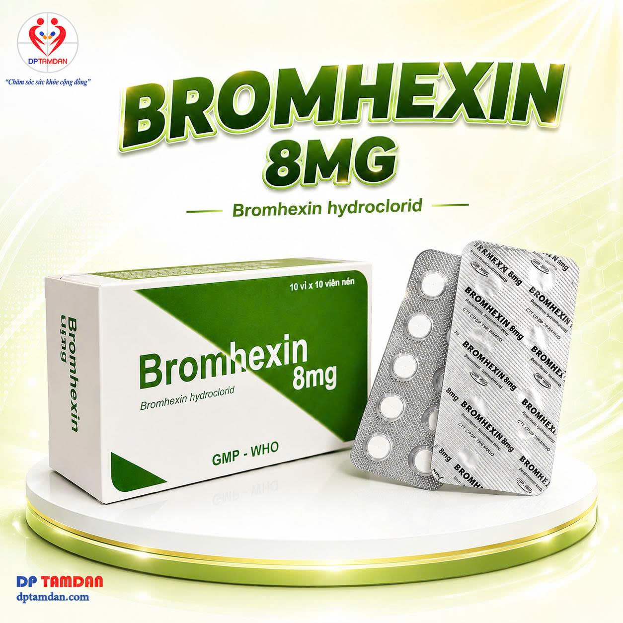 BROMHEXIN 8mg — Tiêu nhầy, long đờm