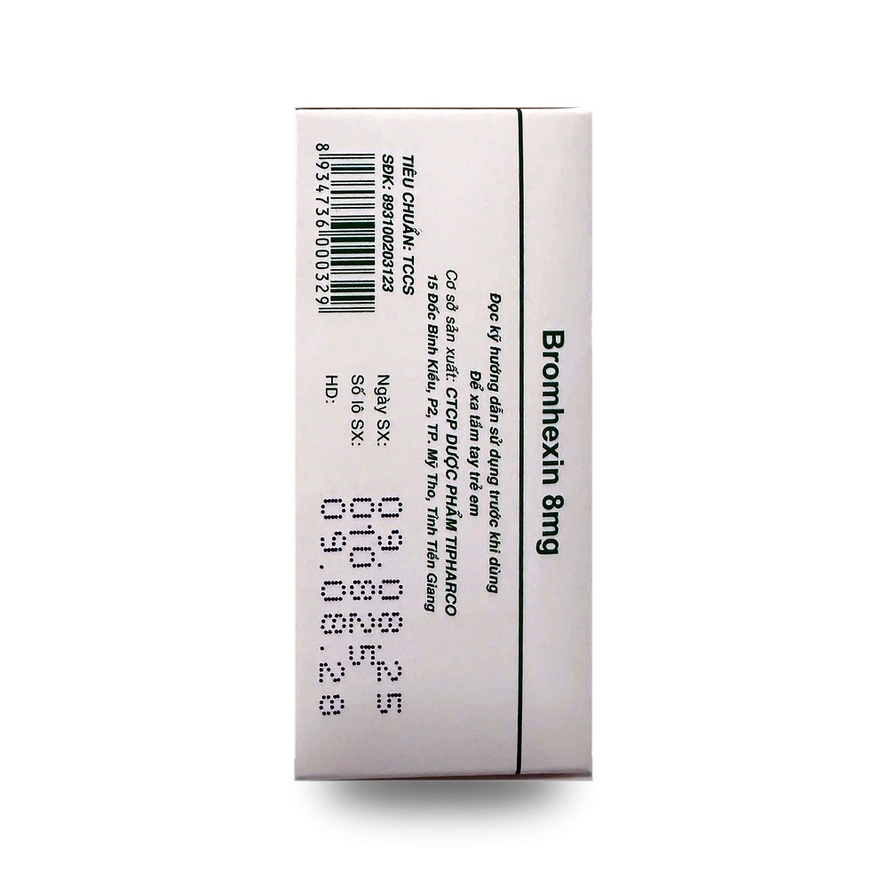 BROMHEXIN 8mg — Tiêu nhầy, long đờm - ảnh 8