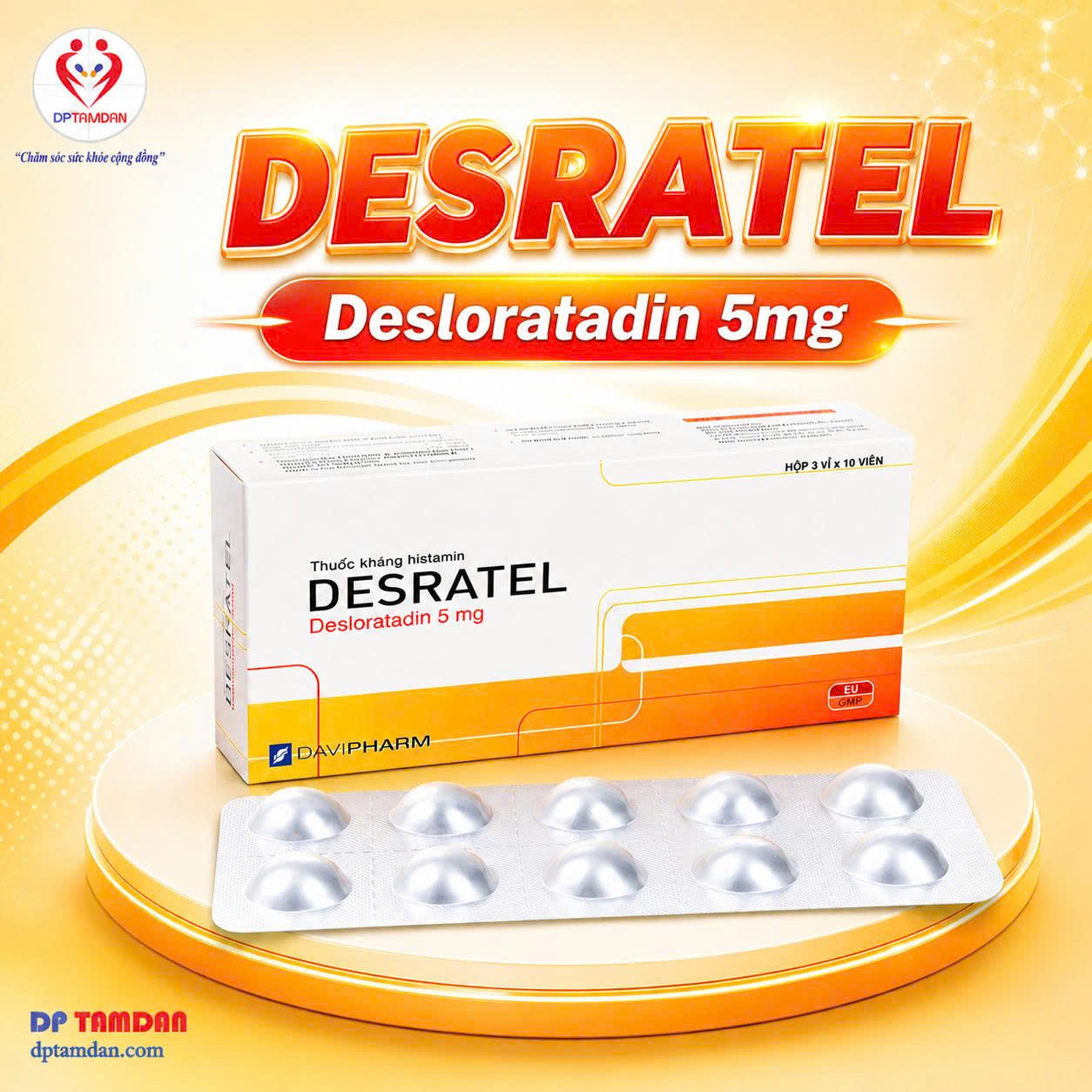 DESRATEL — Điều trị viêm mũi dị ứng, mề đay