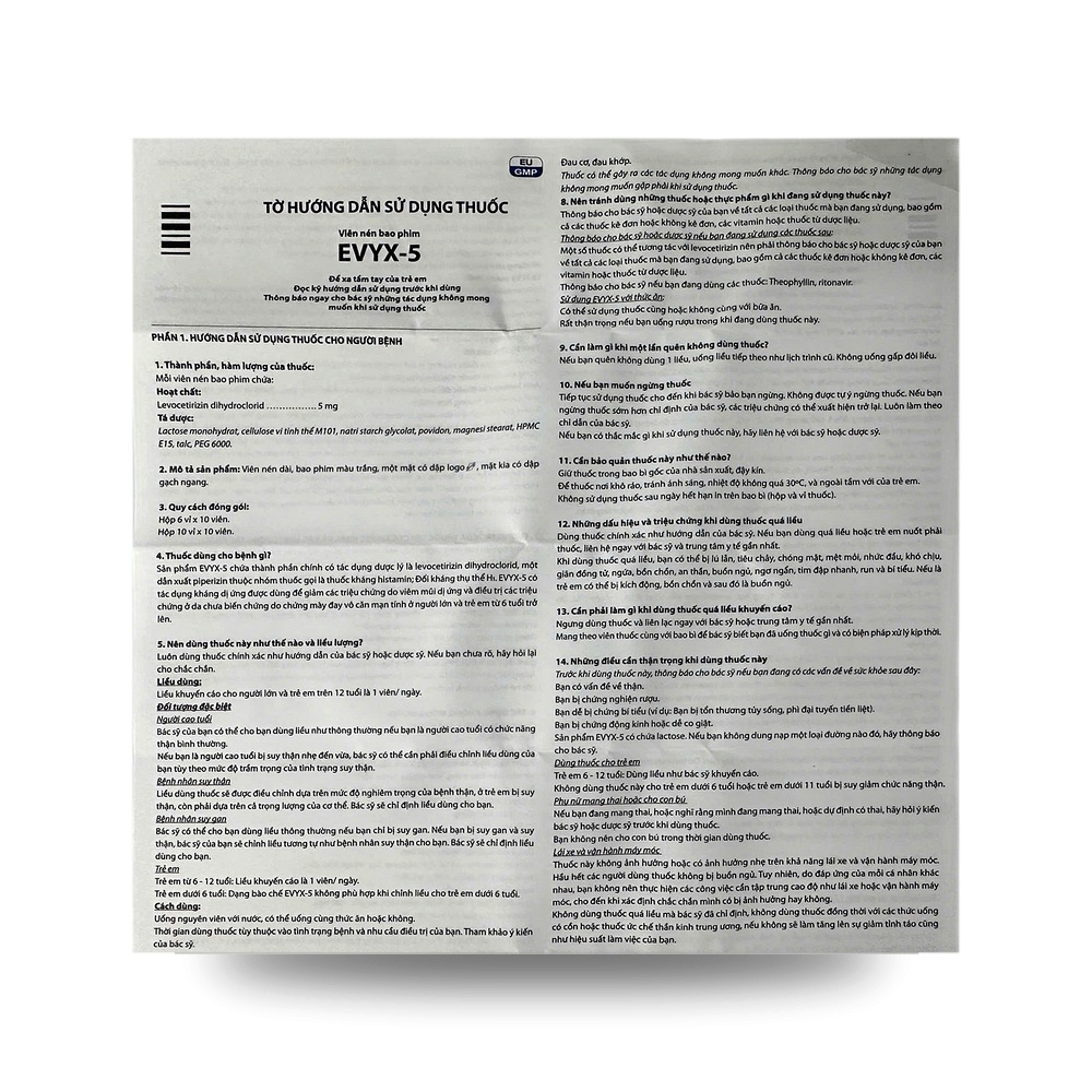 EVYX-5 — Điều trị viêm mũi dị ứng, mề đay - ảnh 8