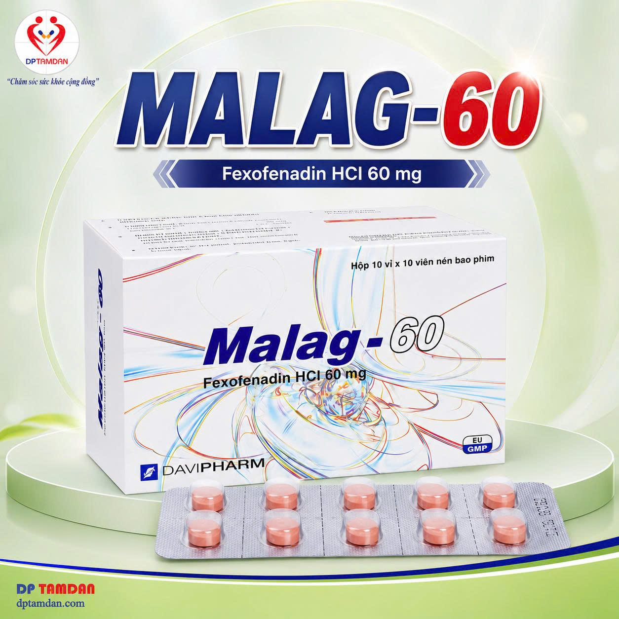 MALAG-60 — Điều trị viêm mũi dị ứng, mề đay