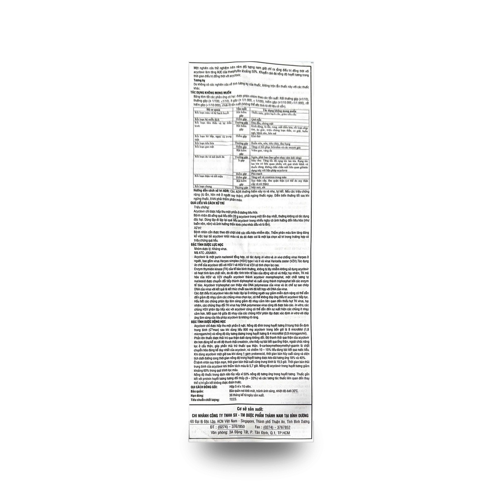 ACYCLOVIR 800 — Kháng virus - ảnh 6