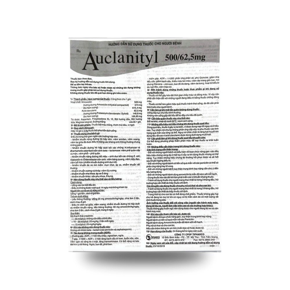 AUCLANITYL 562,5mg GÓI — Kháng sinh điều trị nhiễm khuẩn - ảnh 4