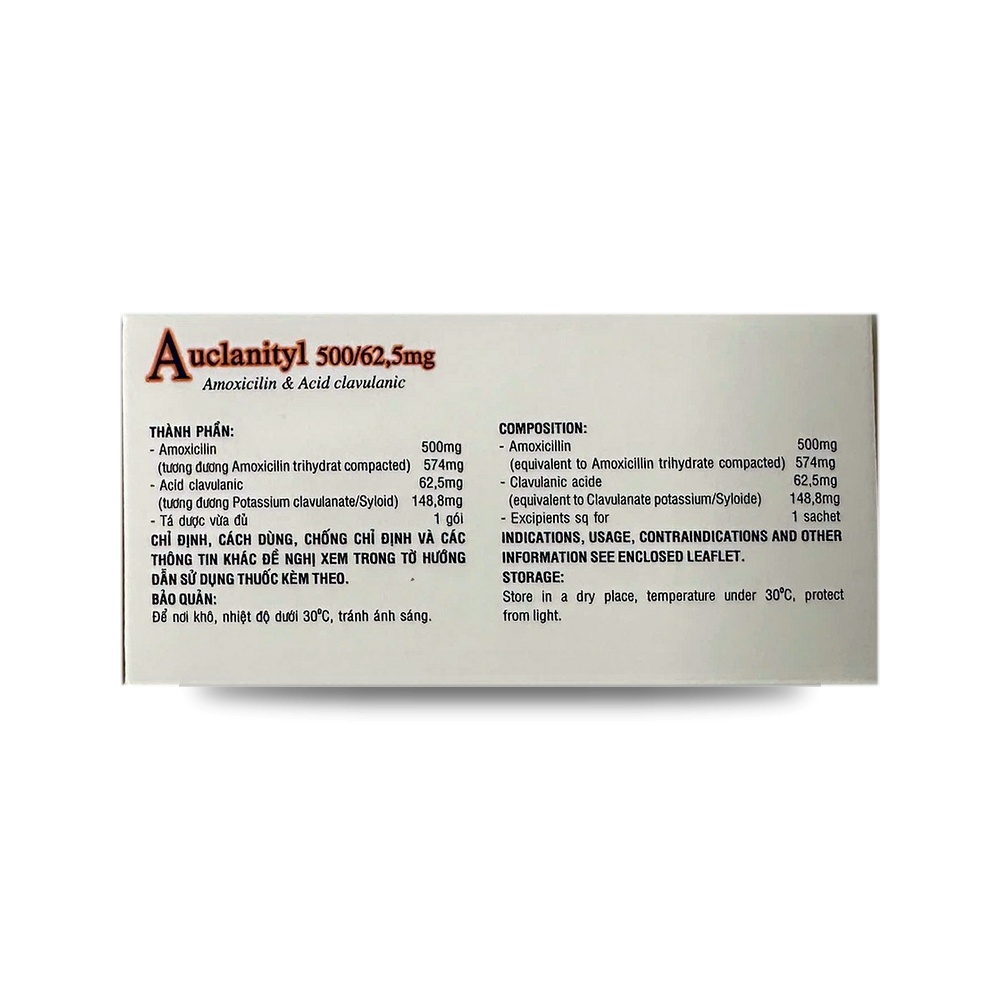AUCLANITYL 562,5mg GÓI — Kháng sinh điều trị nhiễm khuẩn - ảnh 7