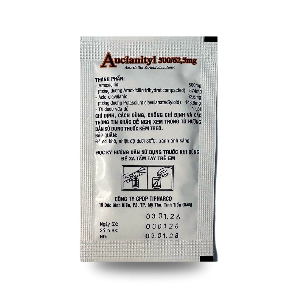AUCLANITYL 562,5mg GÓI — Kháng sinh điều trị nhiễm khuẩn - ảnh 5