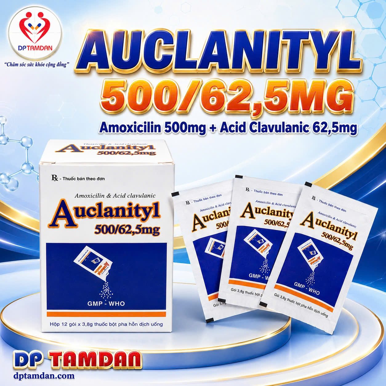 AUCLANITYL 562,5mg GÓI — Kháng sinh điều trị nhiễm khuẩn