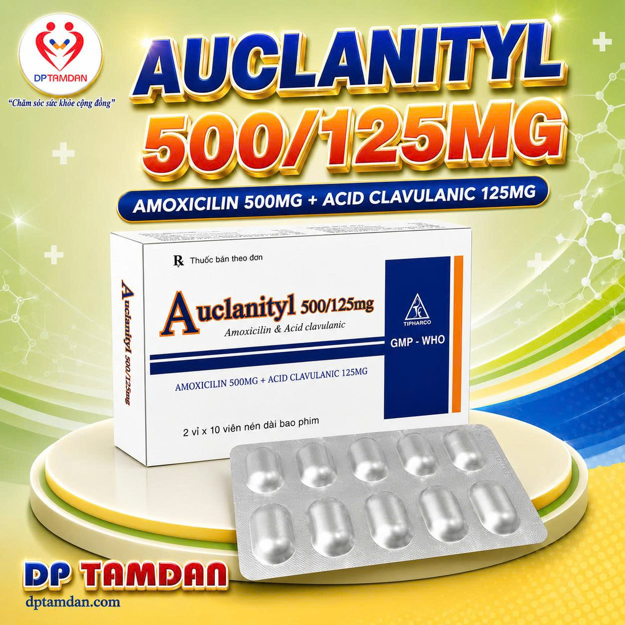 AUCLANITYL 625mg — Kháng sinh điều trị nhiễm khuẩn