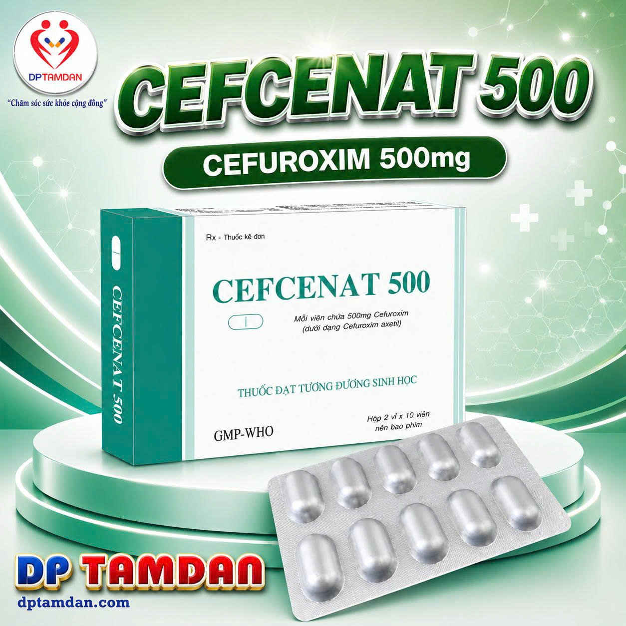 CEFCENAT 500 — Kháng sinh điều trị nhiễm khuẩn