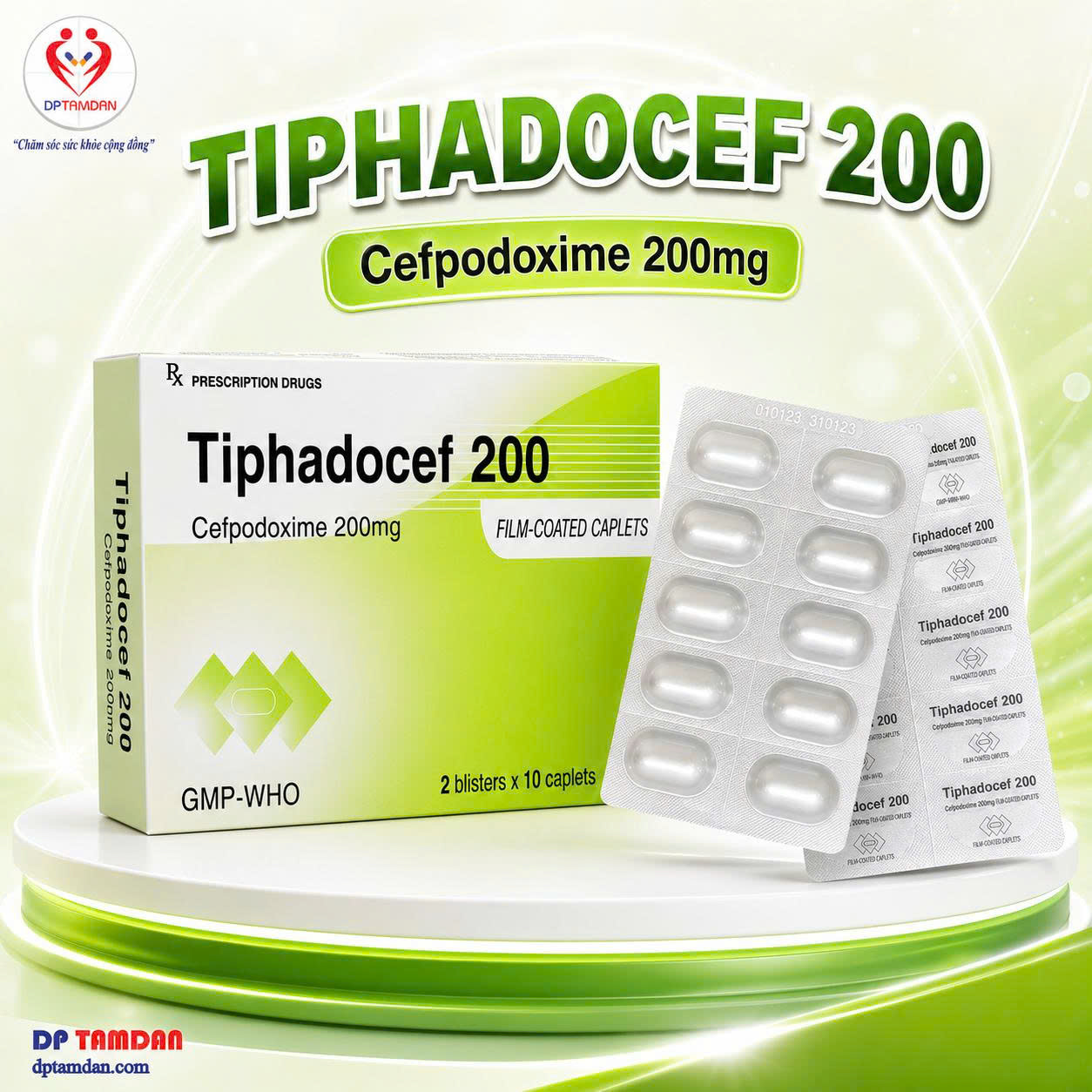 TIPHADOCEF 200 — Kháng sinh điều trị nhiễm khuẩn