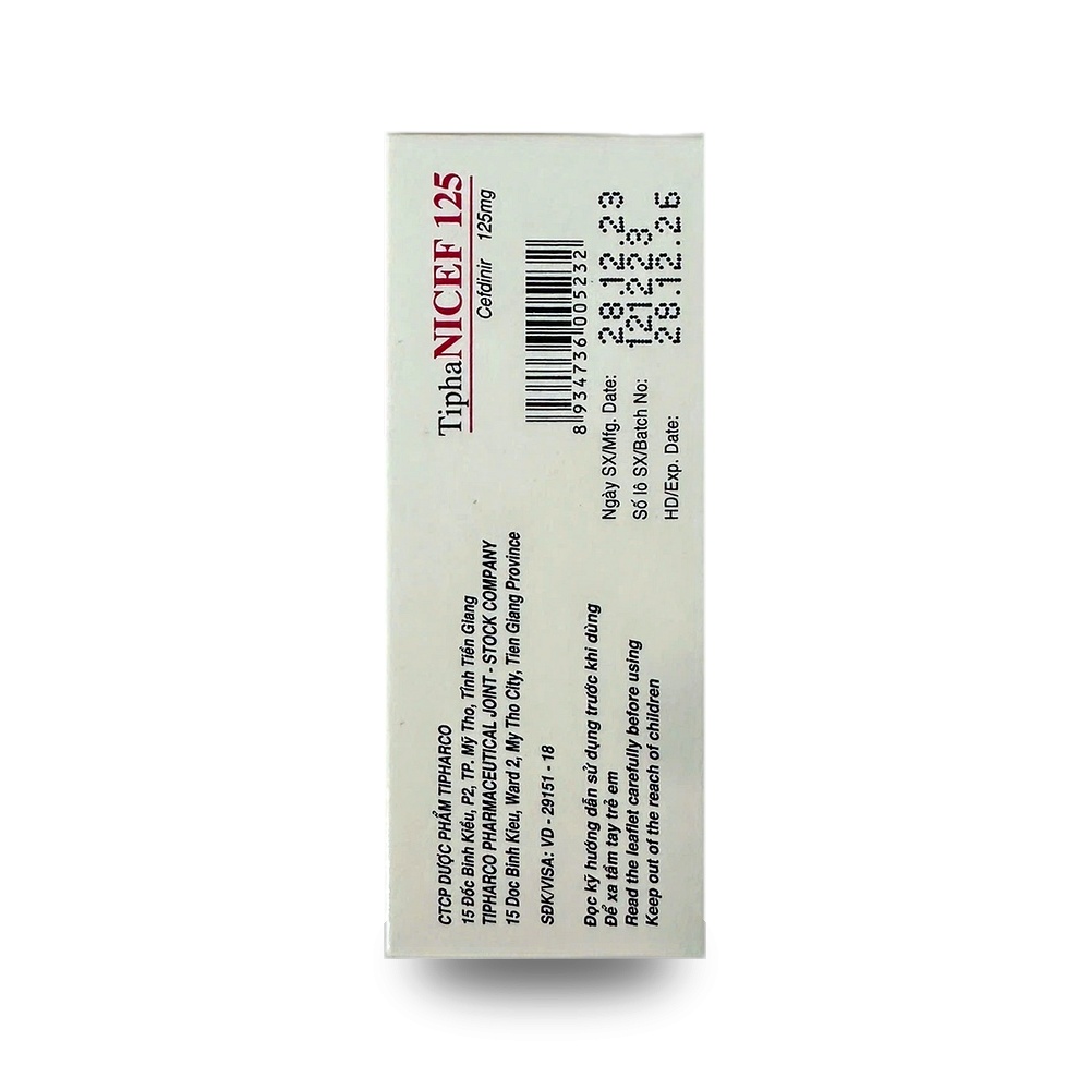 TIPHANICEF 125 — Kháng sinh điều trị nhiễm khuẩn - ảnh 3