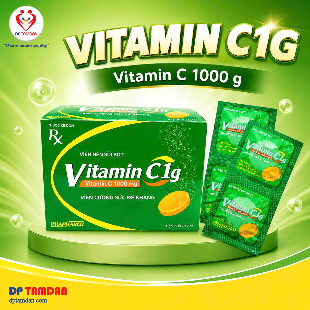 VITAMIN C1g — Phòng và điều trị tình trạng thiếu vitamin C