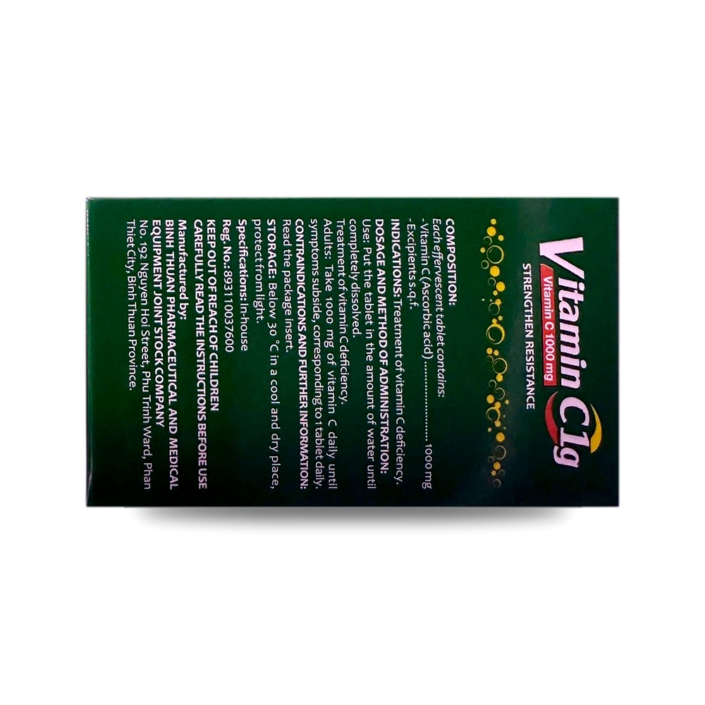 VITAMIN C1g — Phòng và điều trị tình trạng thiếu vitamin C - ảnh 5