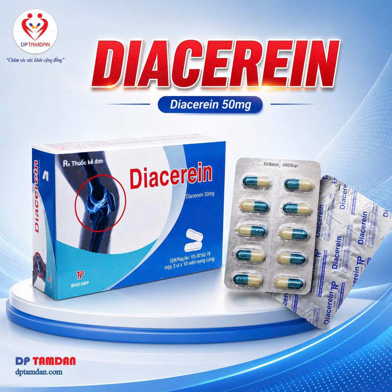 DIACEREIN 50mg — Điều trị thoái hóa khớp
