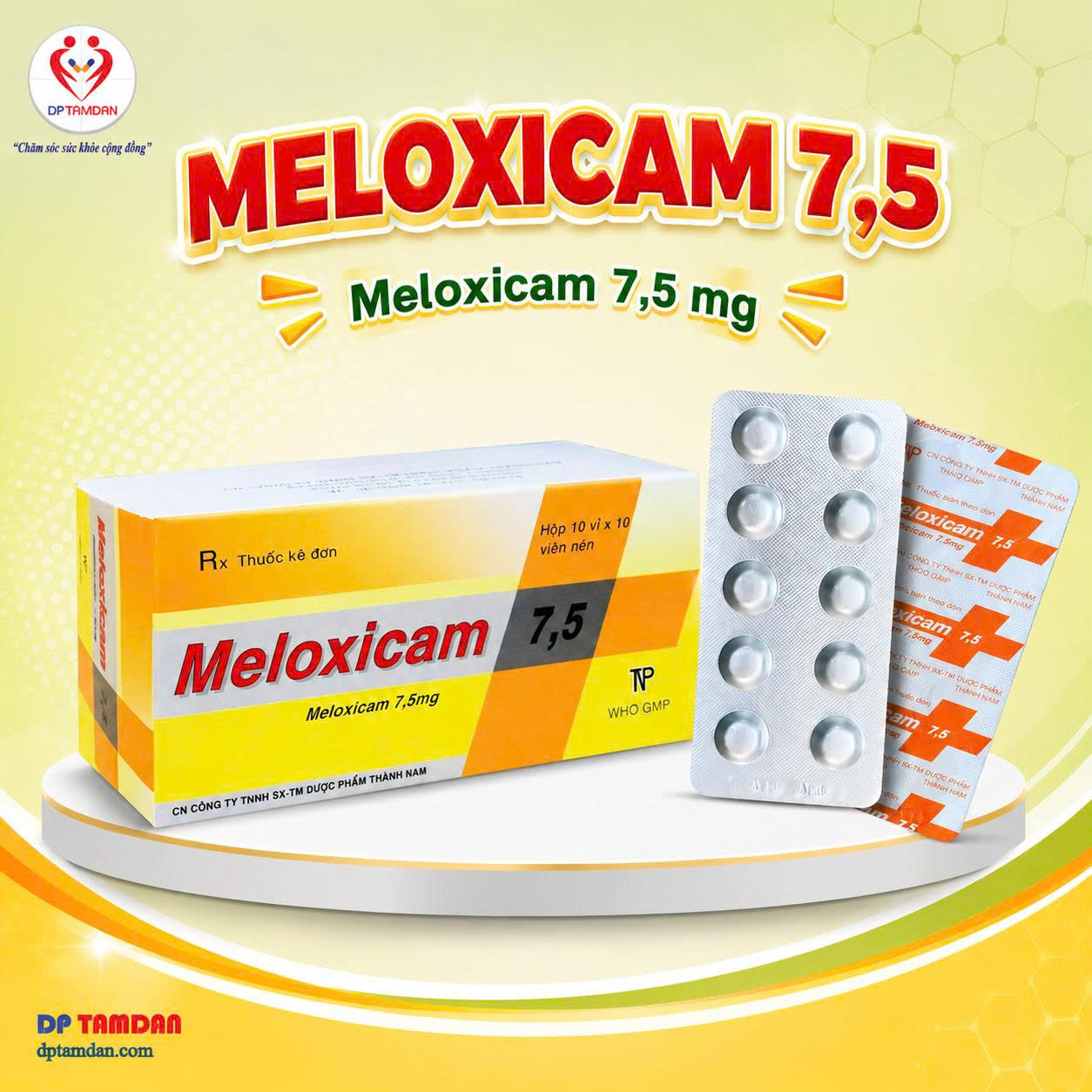 MELOXICAM 7.5mg — Giảm đau, chống viêm