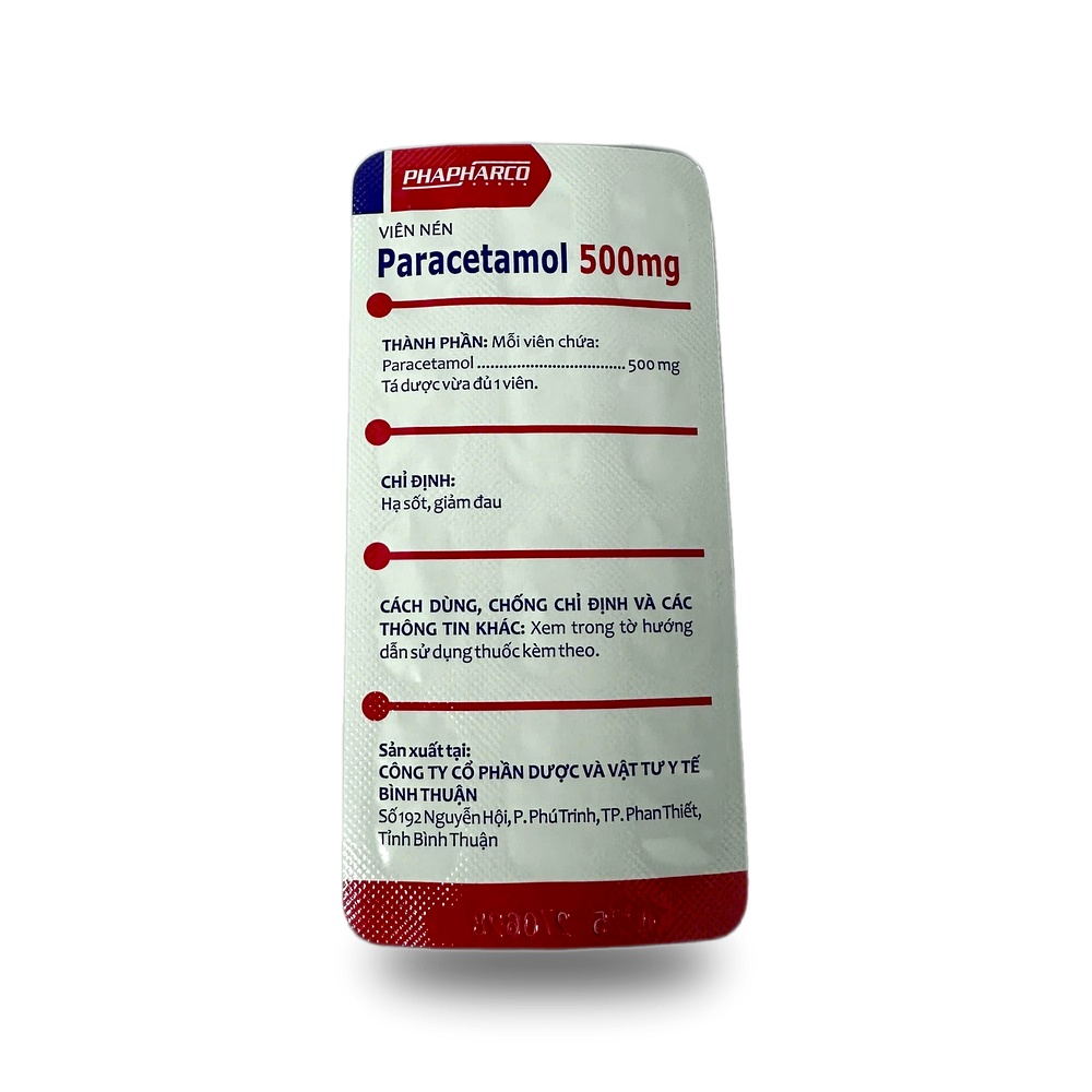 PARACETAMOL 500mg — Hạ sốt, giảm đau - ảnh 4